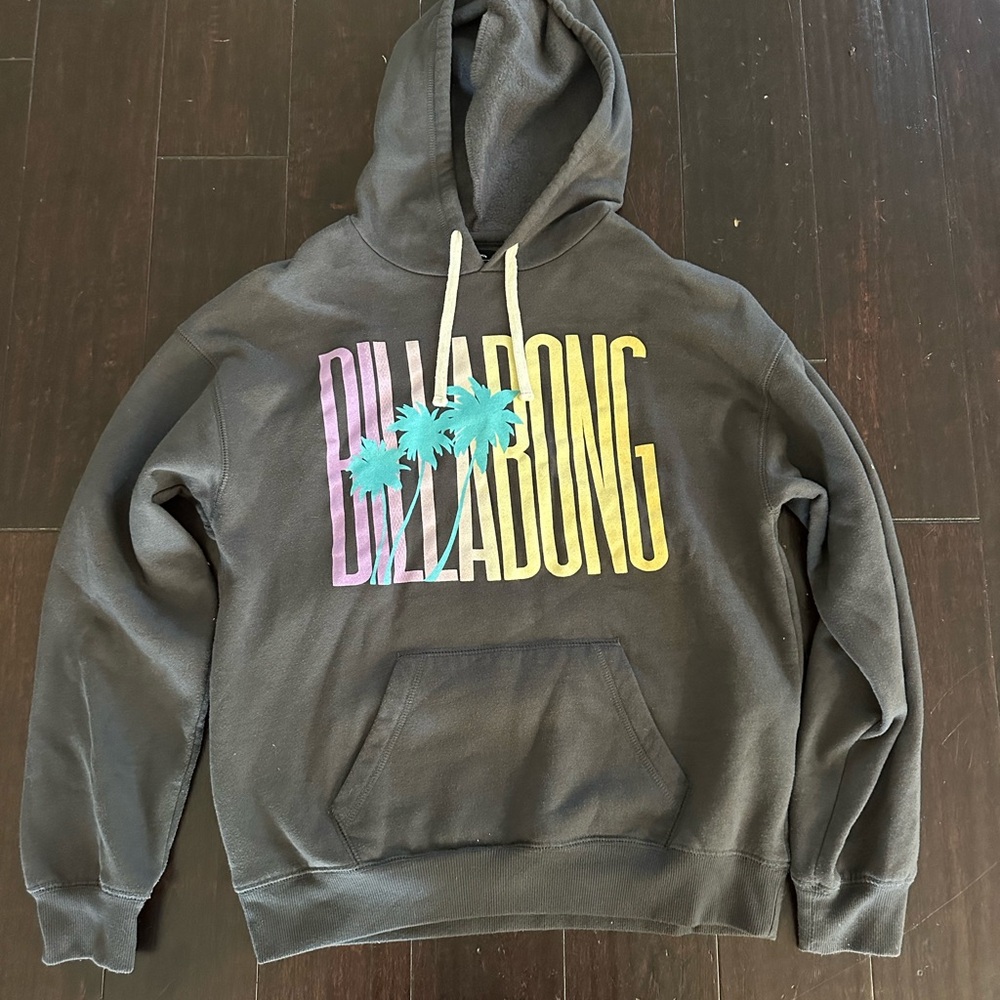 Billabong Charcoal Hoodie with Multicolor Logo